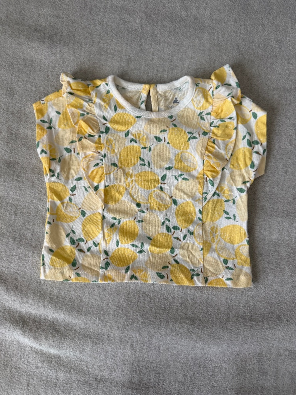 Baby Gap | Lemon Ruffled Cap-Sleeve 100% Cotton Tee